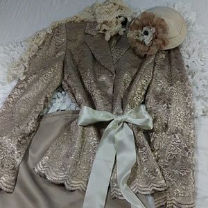 Taupe gold Size 10 Ladies' Suit